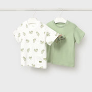 Mayoral Yazlık Erkek Bebek Kısa Kol T-shirt 2'li Set Yeşil