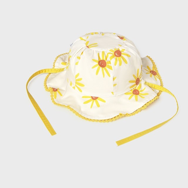 Mayoral Yazlık Kız Bebek Çift Taraflı Şapka Sarı