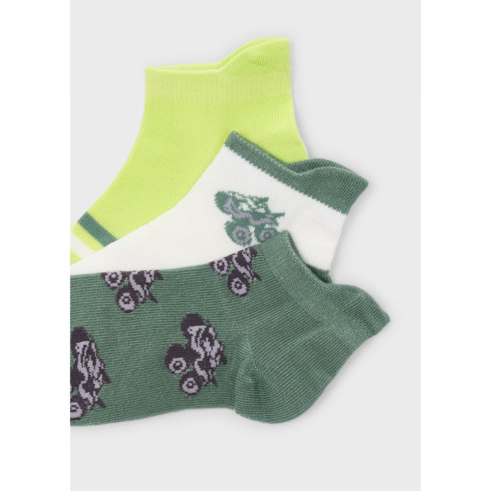 Mayoral Yazlık Erkek Kısa Çorap 3'lü Set Yeşil