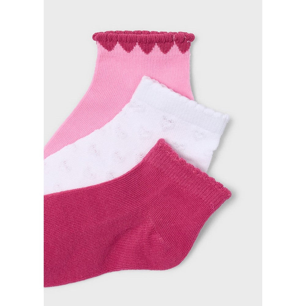Mayoral Yazlık Kız Çorap 3'lü Set Pembe