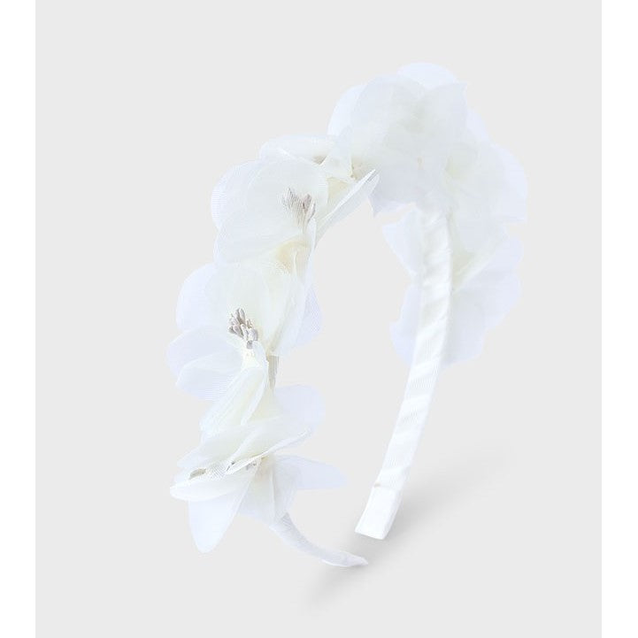 Mayoral Kız Çiçekli Saç Bandı Ekru