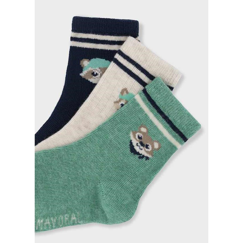 Mayoral Kışlık Erkek Bebek Çorap 3'lü Set Yeşil
