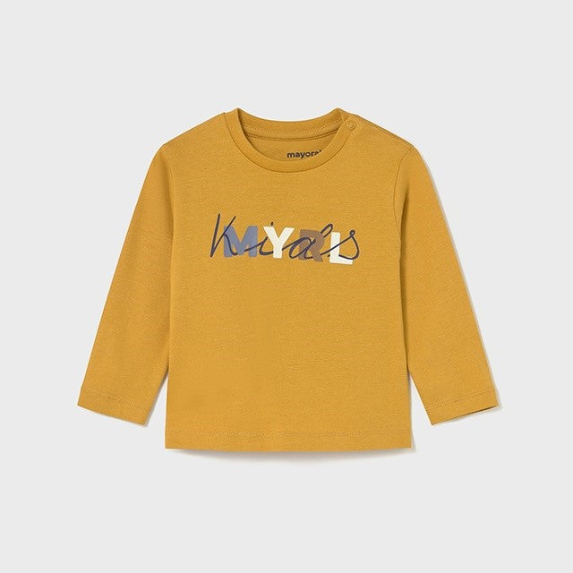 Mayoral Kışlık Erkek Bebek Uzun Kol T-shirt Sarı