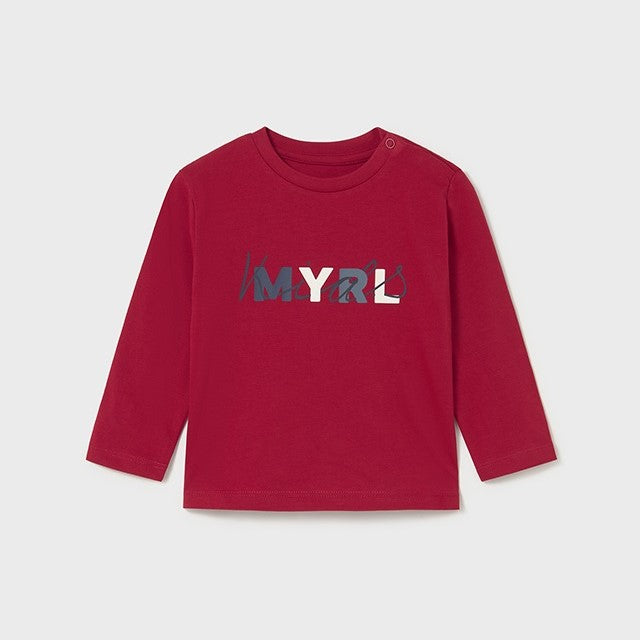 Mayoral Kışlık Erkek Bebek Uzun Kol T-shirt Kırmızı
