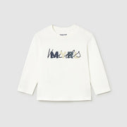 Mayoral Kışlık Erkek Bebek Uzun Kol T-shirt Ekru