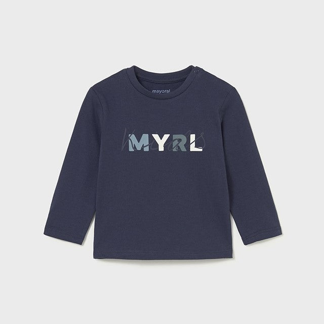 Mayoral Kışlık Erkek Bebek Uzun Kol T-shirt Lacivert