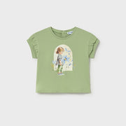 Mayoral Yazlık Kız Bebek Kısa Kol T-shirt Yeşil