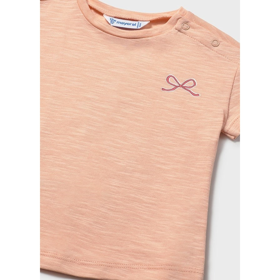 Mayoral Yazlık Kız Bebek Kısa Kol T-shirt Turuncu