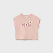 Mayoral Yazlık Kız Bebek Kısa Kol T-shirt Pembe
