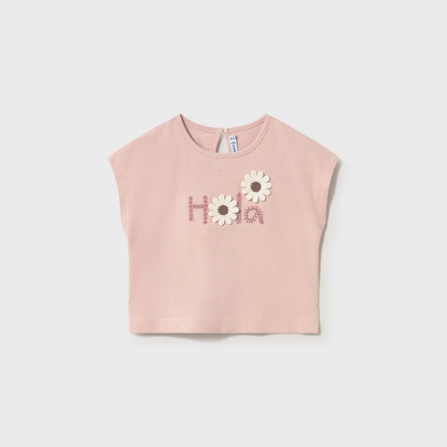 Mayoral Yazlık Kız Bebek Kısa Kol T-shirt Pembe