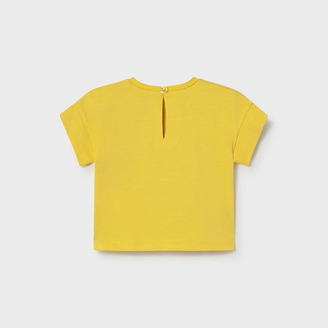 Mayoral Yazlık Kız Bebek Kısa Kol T-shirt Sarı