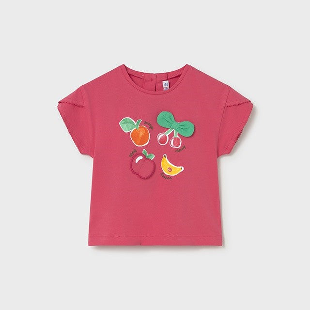 Mayoral Yazlık Kız Bebek Kısa Kol T-shirt Kırmızı