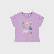 Mayoral Yazlık Kız Bebek Kısa Kol T-shirt Lila