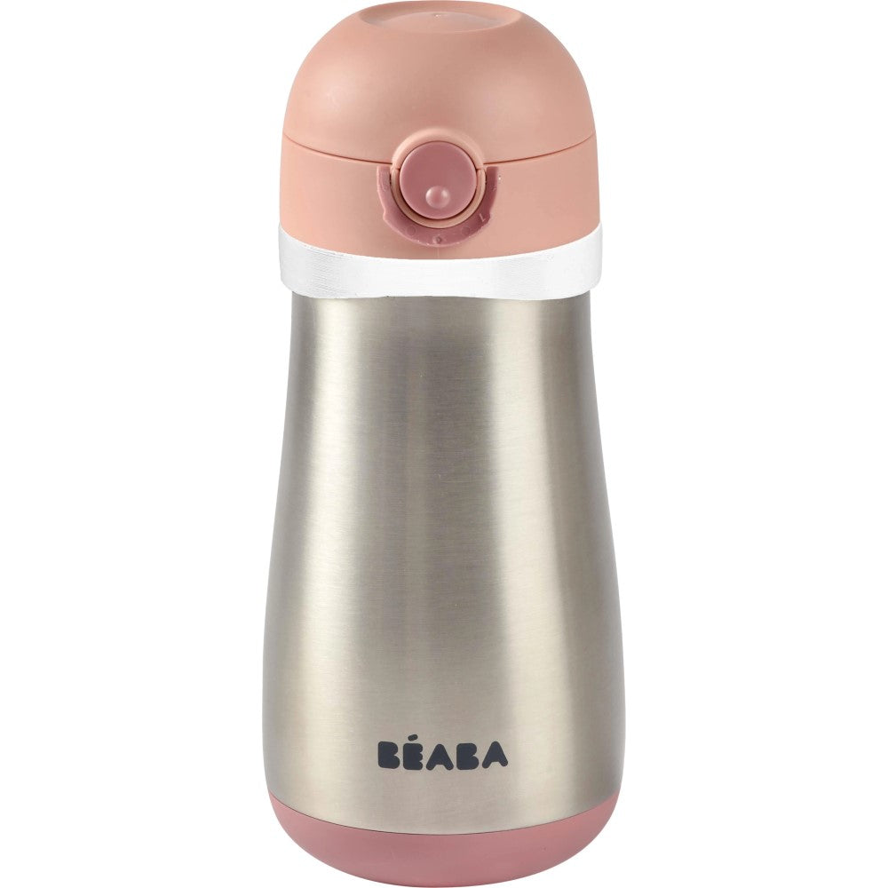 Beaba Paslanmaz Çelik Suluk 350 Ml, Old Pink - Görsel 4