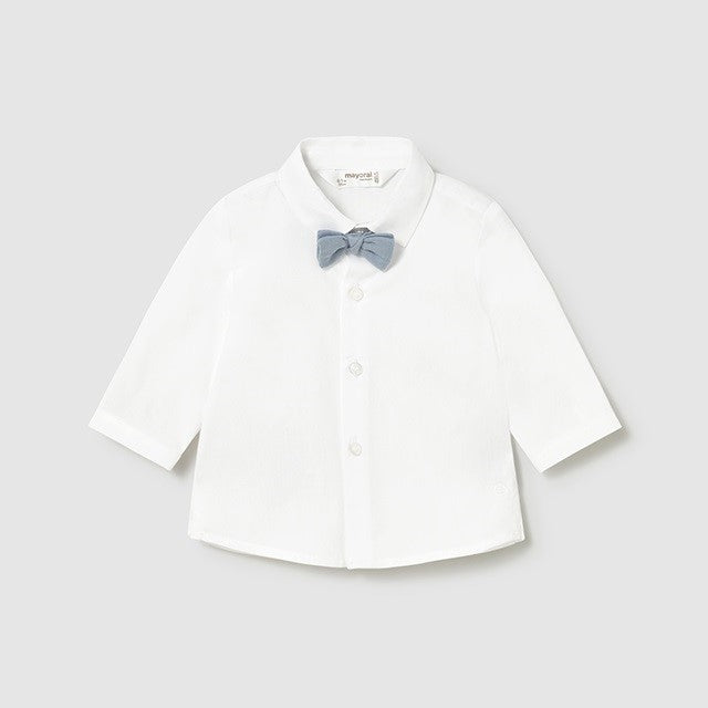 Mayoral Yazlık Erkek Bebek Gömlek Papyon Set Beyaz