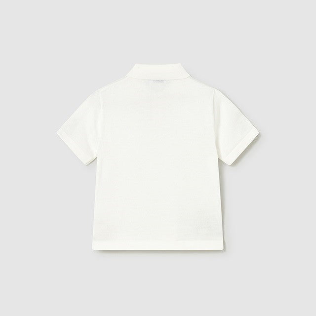 Mayoral Yazlık Erkek Bebek Polo Kısa Kol T-shirt Ekru
