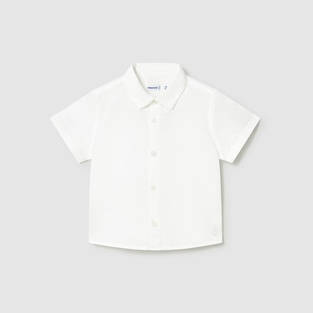 Mayoral Yazlık Erkek Bebek Kısa Kol Gömlek Beyaz