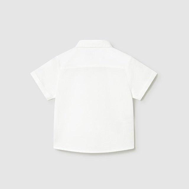 Mayoral Yazlık Erkek Bebek Kısa Kol Gömlek Beyaz