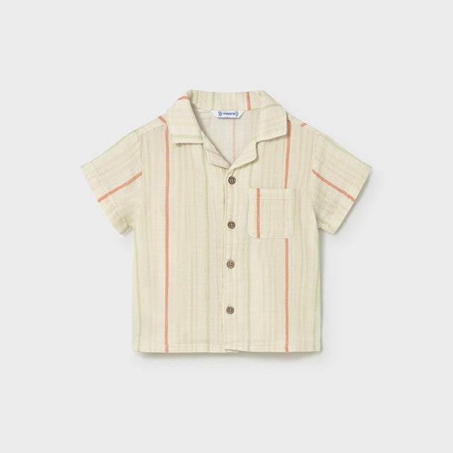 Mayoral Yazlık Erkek Bebek Kısa Kol Gömlek Bej