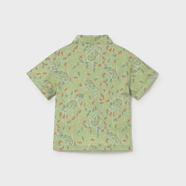 Mayoral Yazlık Erkek Bebek Kısa Kol Gömlek Yeşil