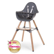 Childhome Evolu 2 Mama Sandalyesi, Naturel Antrasit Beyaz Tepsi Silikon Mat