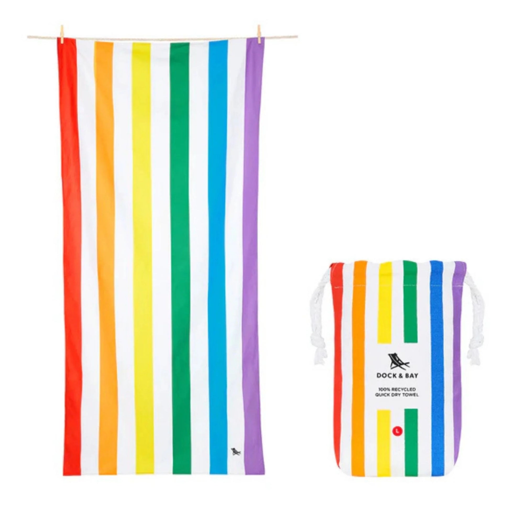 Dock And Bay Plaj Havlusu Summer L Rainbow Skies Ekru