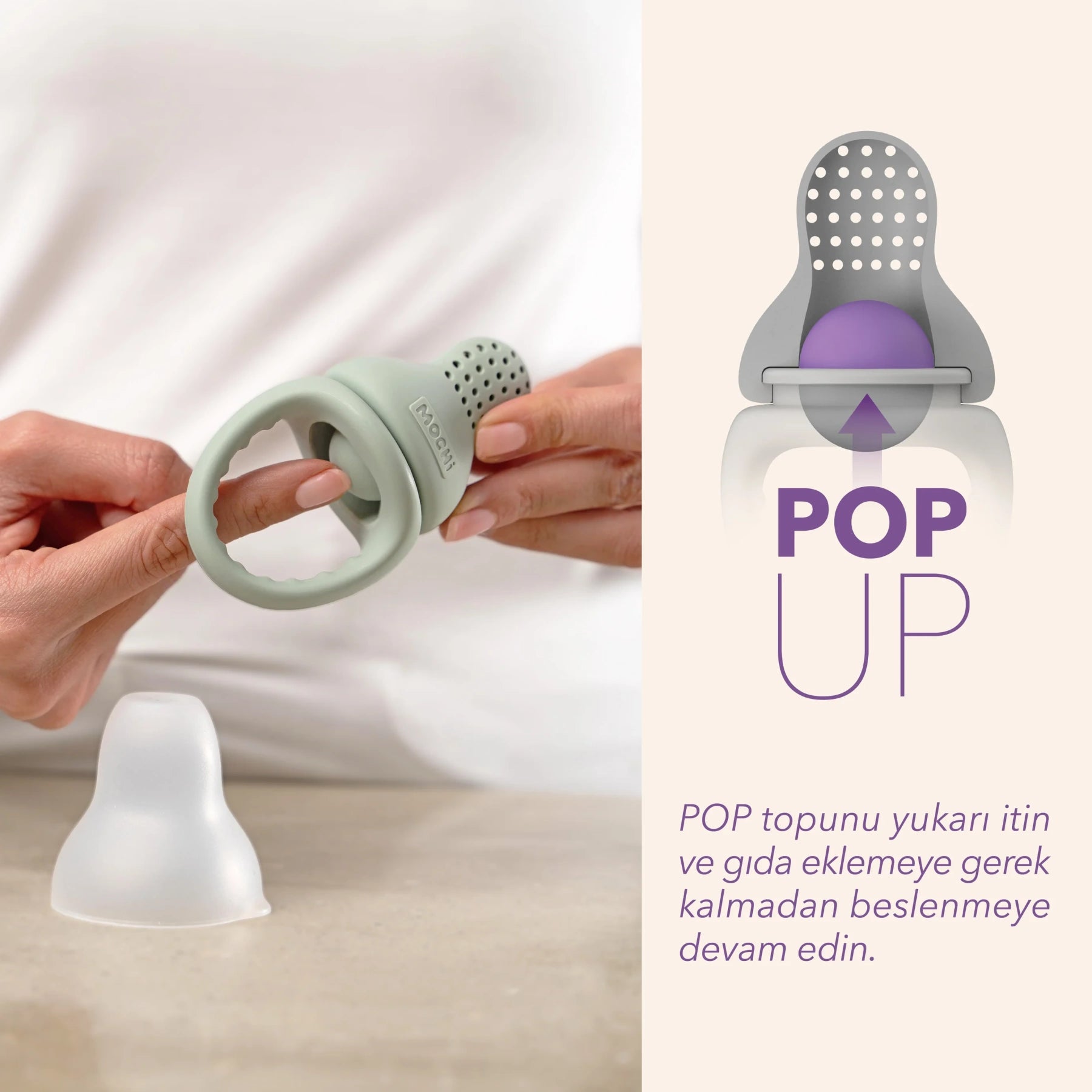 MOCHi Pop-Up Gıda Emziği-Mint