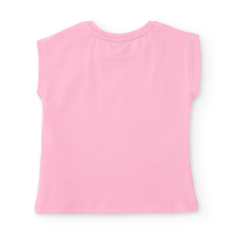 Tuc Tuc Yazlık Kız Bebek Kolsuz T-shirt Pembe