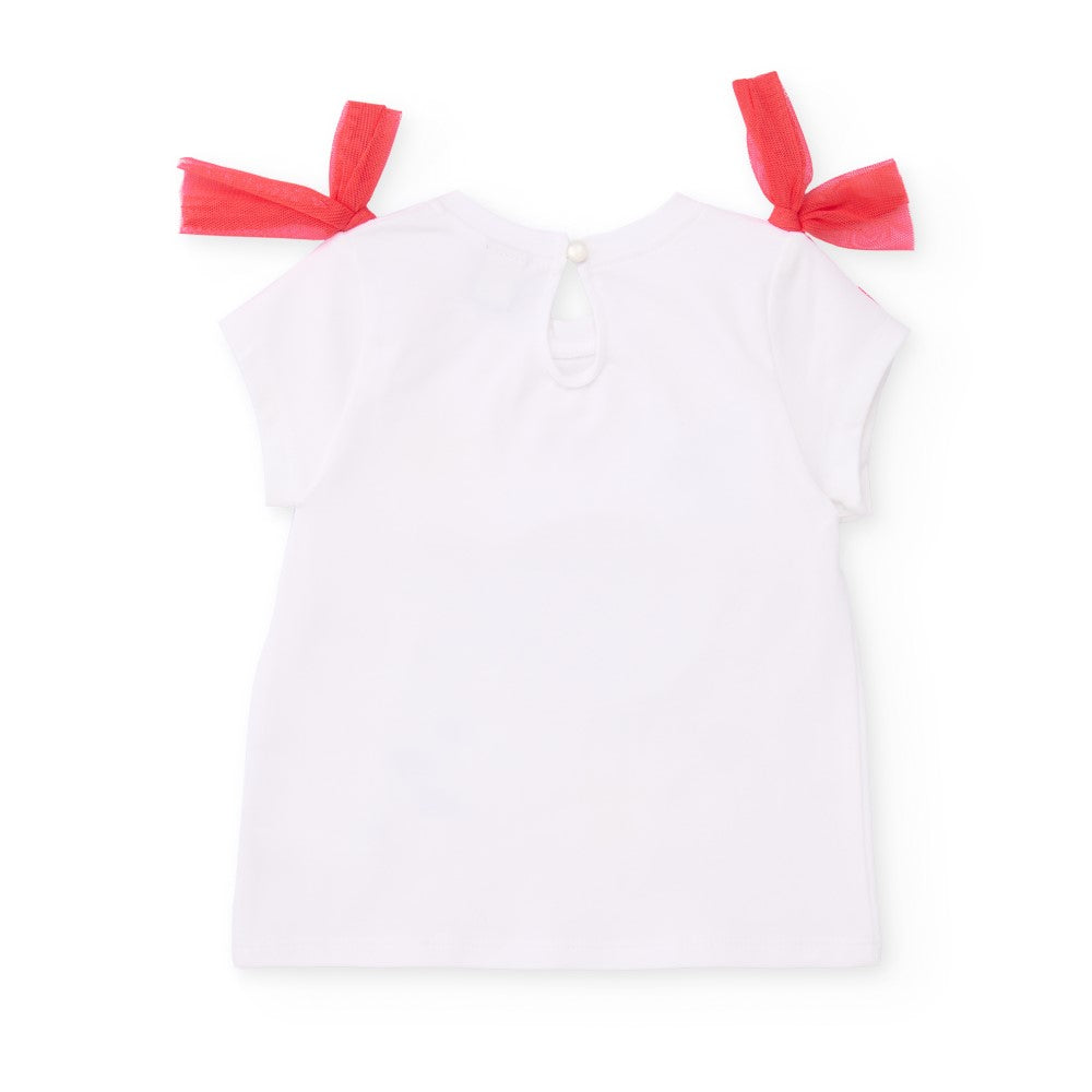 Tuc Tuc Yazlık Kız Bebek T-shirt Beyaz
