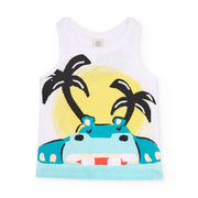 Tuc Tuc Yazlık Erkek Bebek Kolsuz T-shirt Beyaz