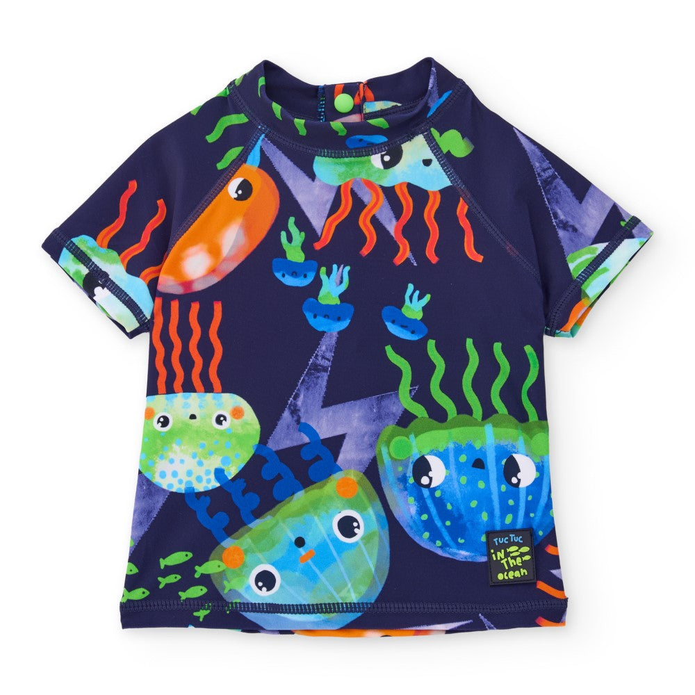 Tuc Tuc Yazlık Erkek Bebek T-shirt Mayo Lacivert