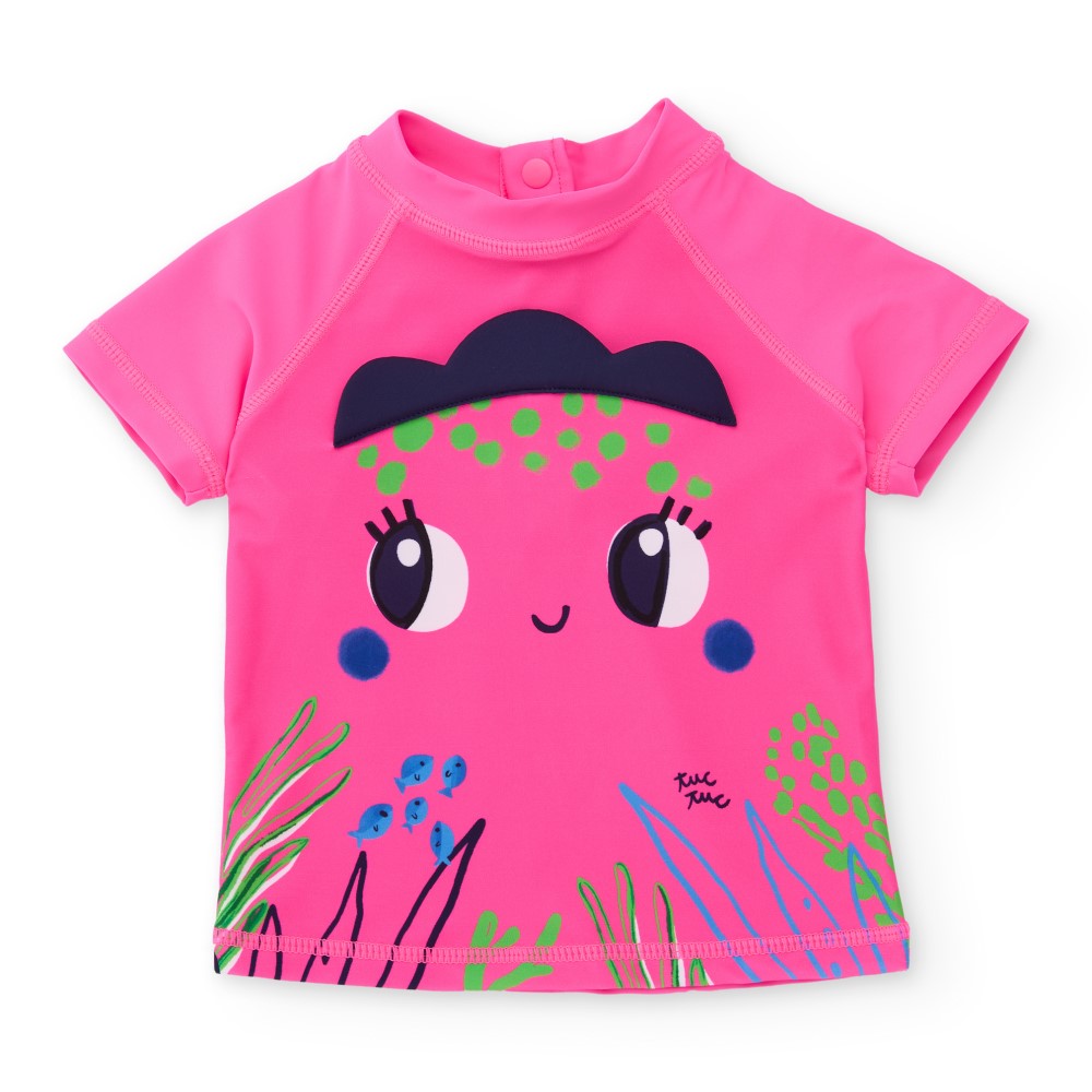 Tuc Tuc Yazlık Kız Bebek T-shirt Mayo Pembe