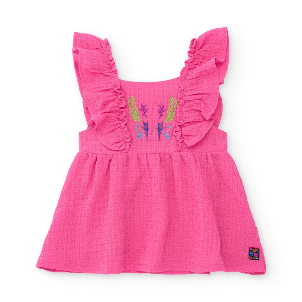 Tuc Tuc Yazlık Kız Bebek Elbise Pembe