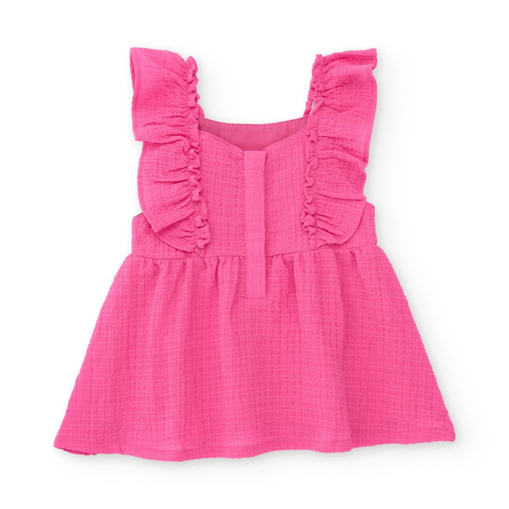 Tuc Tuc Yazlık Kız Bebek Elbise Pembe