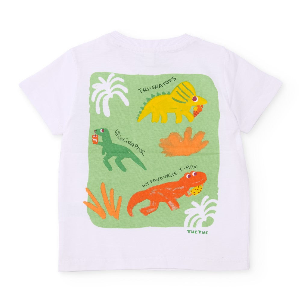 Tuc Tuc Yazlık Erkek Bebek T-shirt Beyaz