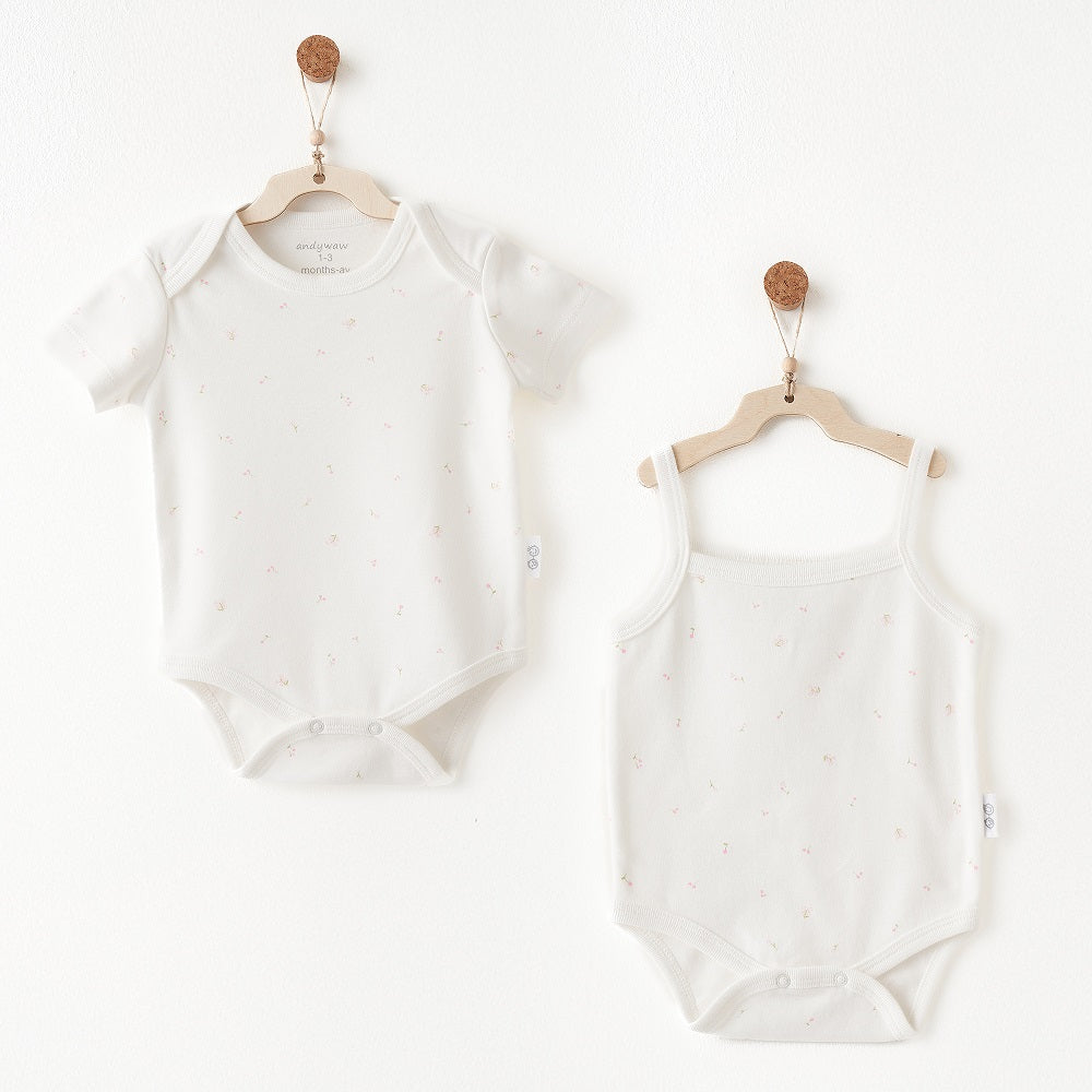 Andy Wawa Andywawa Yazlık Kız Bebek Body 2'li Set Ekru - Body,Tulum,Zıbın