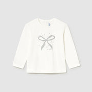 Mayoral Kışlık Kız Bebek Uzun Kol T-shirt Ekru
