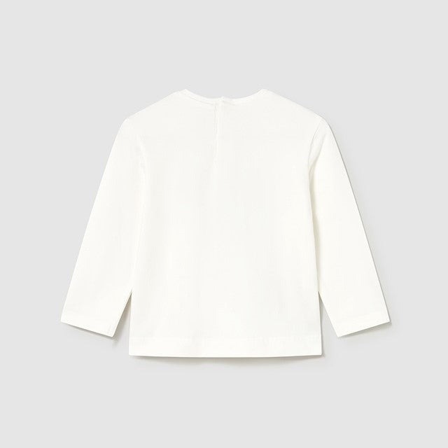 Mayoral Kışlık Kız Bebek Uzun Kol T-shirt Ekru