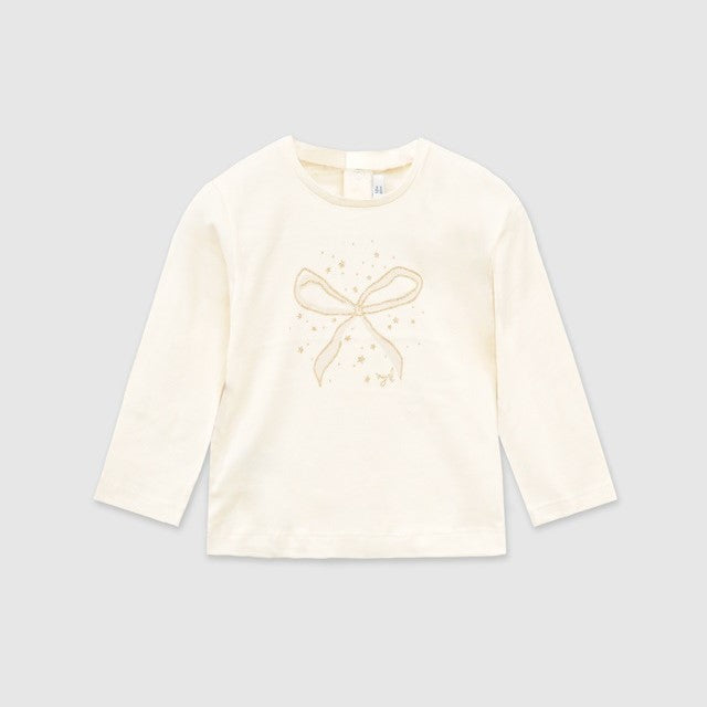 Mayoral Kışlık Kız Bebek Uzun Kol T-shirt Ekru