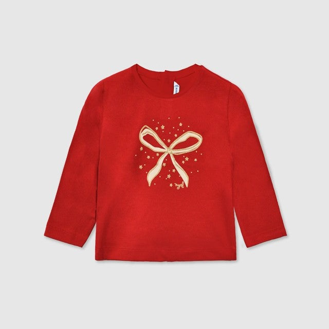 Mayoral Kışlık Kız Bebek Uzun Kol T-shirt Kırmızı