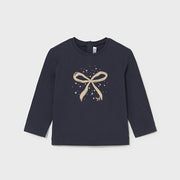 Mayoral Kışlık Kız Bebek Uzun Kol T-shirt Lacivert