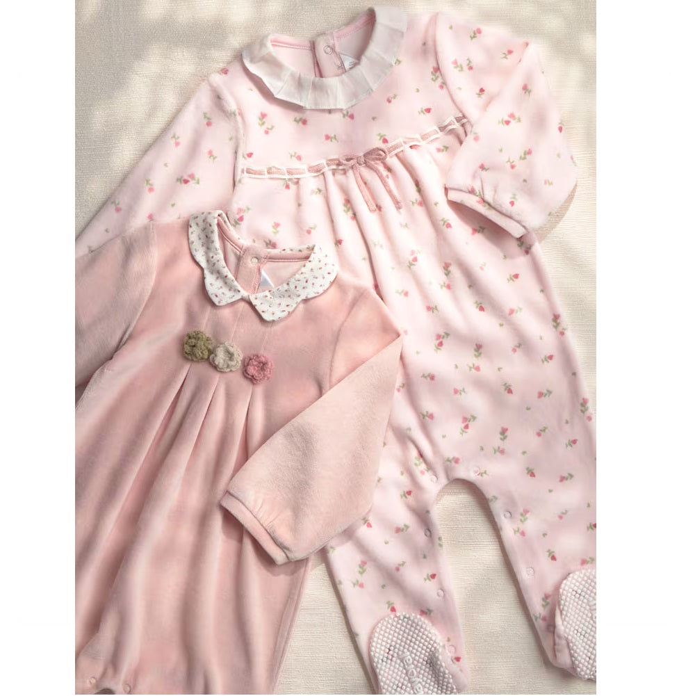 Mayoral Kışlık Kız Bebek Kadife Tulum 2'li Set Pembe