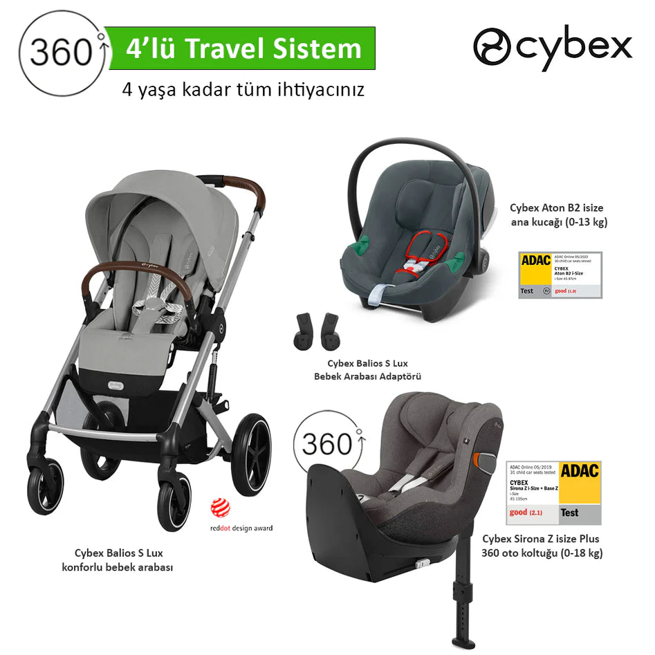 Cybex Balios S Lux Aton B2 Sirona Z Grey Set