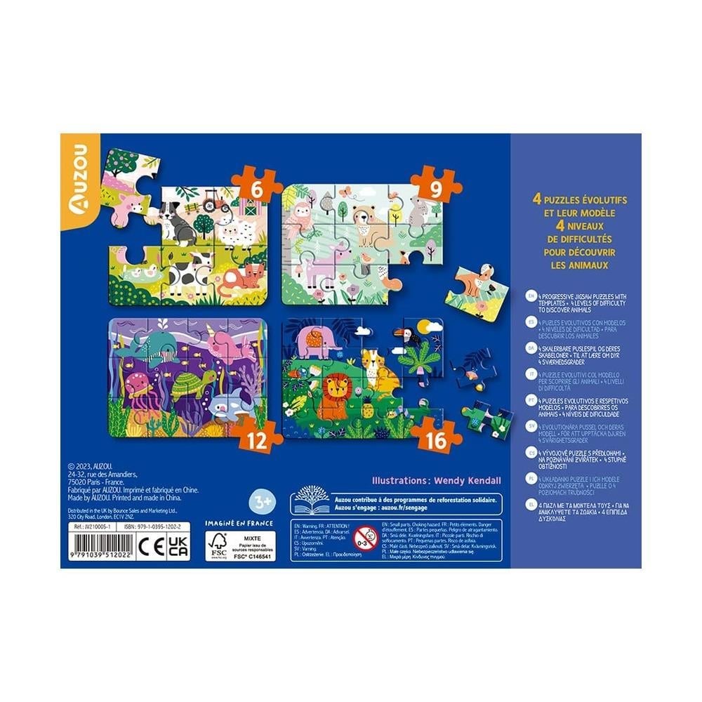 Auzou My 4 Progressive Jigsaw Puzzles STD - Eğitici Oyuncak - Görsel 7