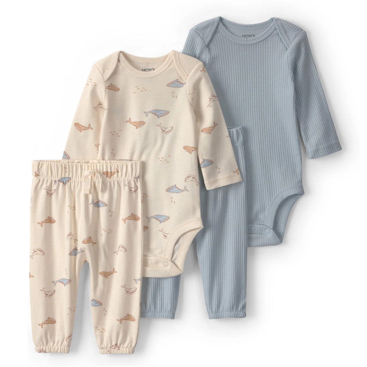 Carter's Erkek Bebek Body Pantolon 4'lü Set Mavi