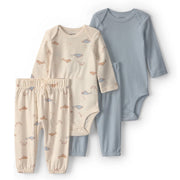 Carter's Erkek Bebek Body Pantolon 4'lü Set Mavi