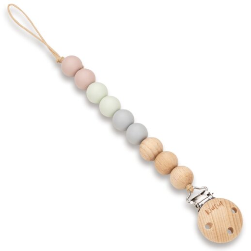 Bibs Kidful Boncuk Emzik Askısı - Pebble STD