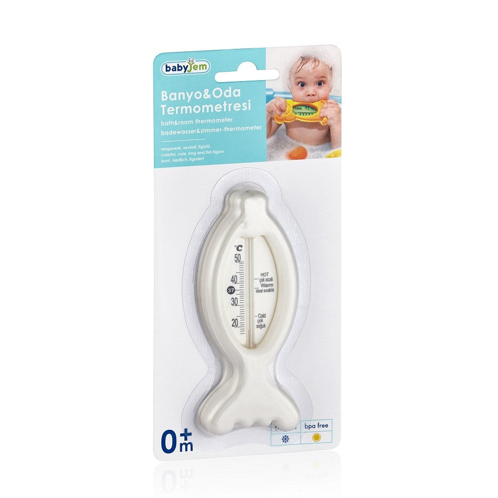 BabyJem Balık Banyo ve Oda Termometresi Beyaz