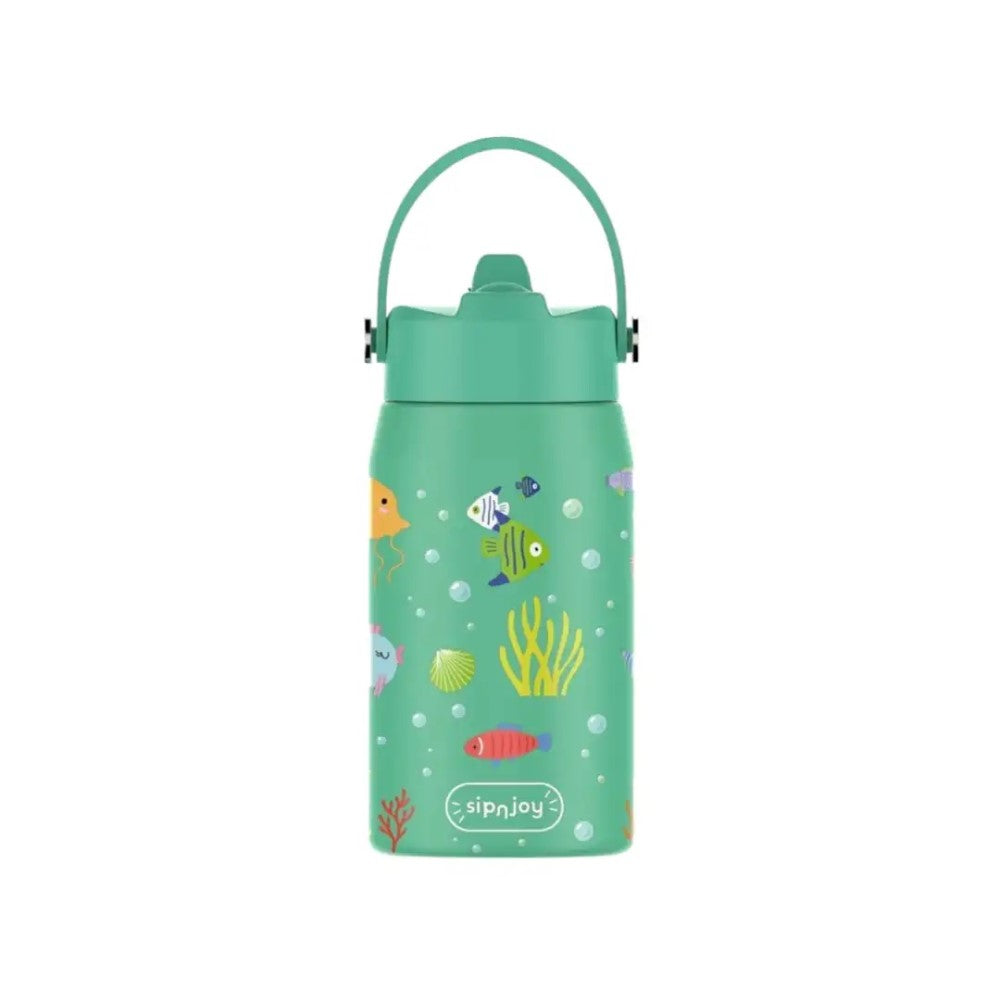 SipnJoy Lil'Straw Çocuk Su Termosu 420 ml - Ocean Whisper