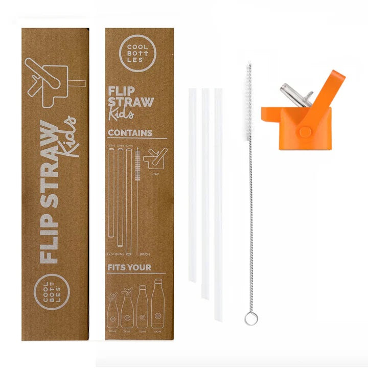 Cool Bottles Pipet Yedekleri Flip Straw Cap 260-350-500ml - Orange